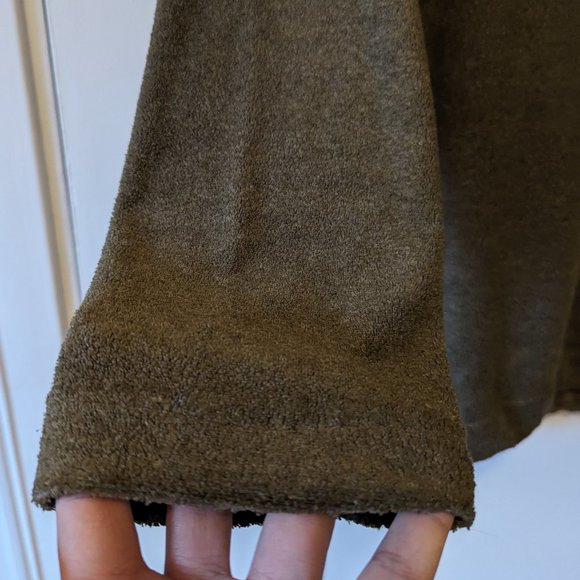 CACHAREL - Half zip waist adjustable green sweater - Sz M - Picture 6 of 8